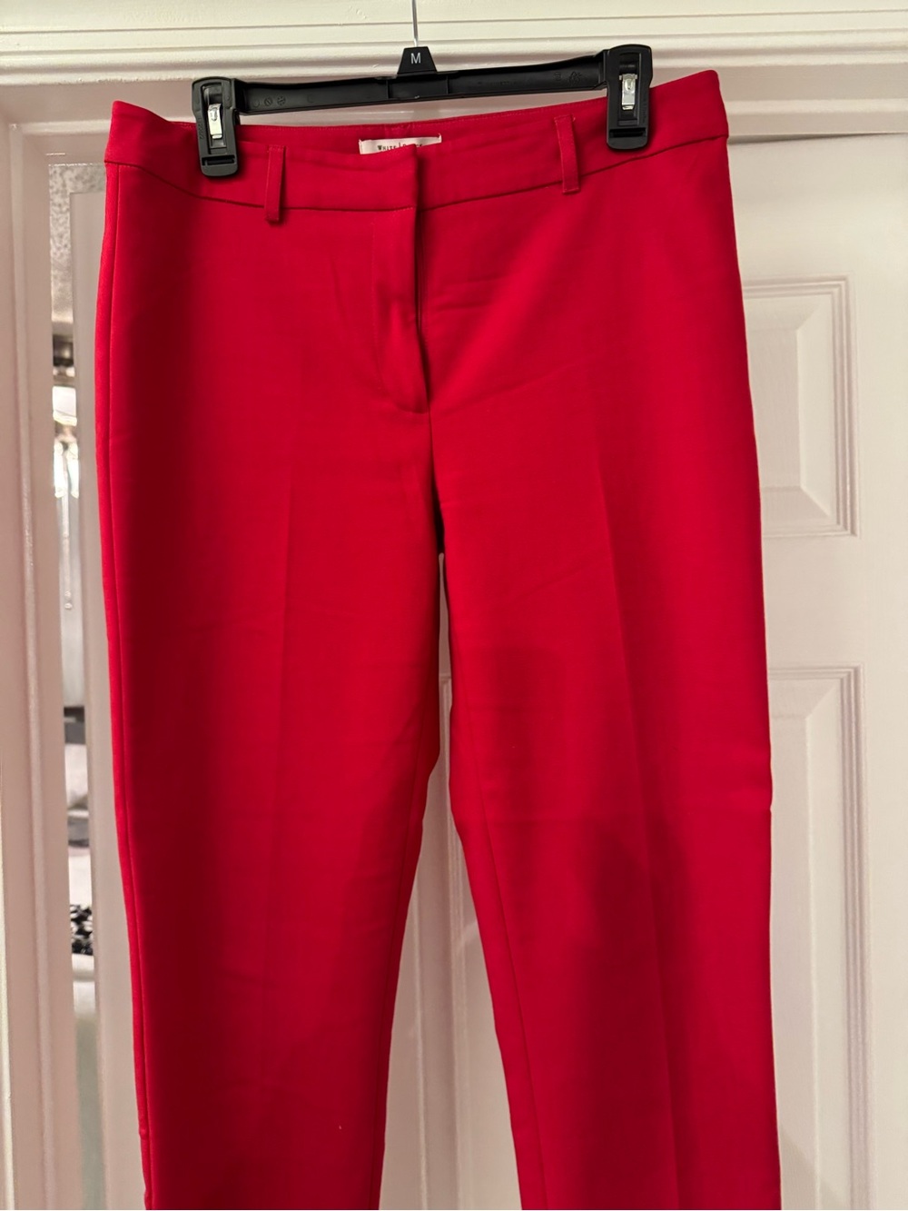 White House Black Market Stretch Red Tailored Crop Dress Pants Size 6
